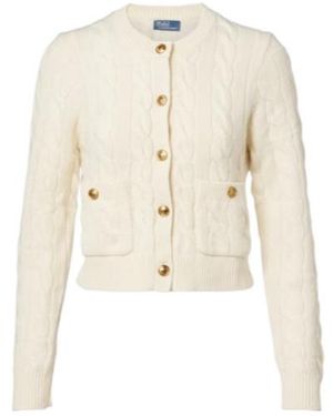 Polo Ralph Lauren Cable-Knit Wool And Cashmere Cardigan - Natural
