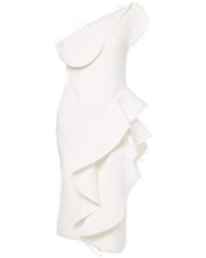 Maticevski Bridal Rhythm Ruffled Midi Dress - White