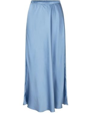 Samsøe & Samsøe Elasticated Midi Skirt - Blue
