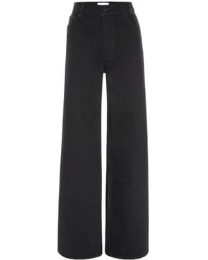 FRAME The Palace High-Waisted Wide-Leg Jeans - Black
