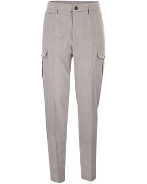 Peserico Casual Trousers With Belt Loops - Grey