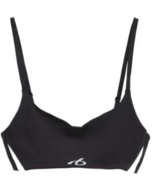 Balenciaga Logo-Print Cropped Top - Black