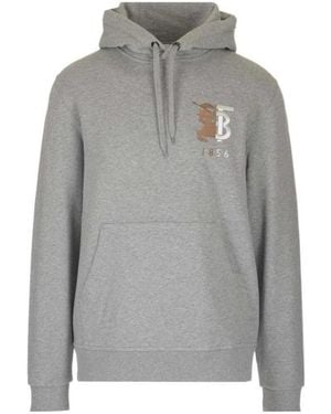 Burberry Hooded Drawstring Jumper - Grey