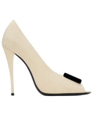 Saint Laurent Cipele Peep Toe Court Shoes - White