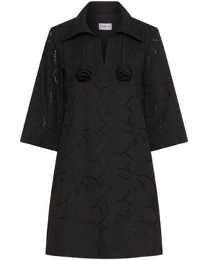 Marella Broderie Anglaise Poplin Dress - Black