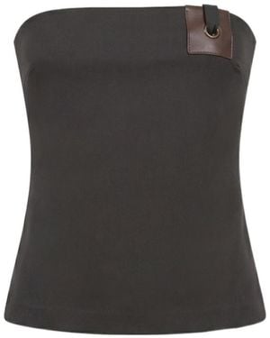 Paloma Wool Lali Asymmetric Bandeau Top - Black