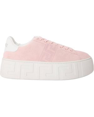 Versace Fashion Platform Sneakers - Pink