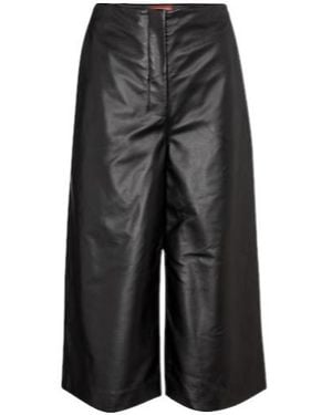 Altuzarra High-Waisted Leather Casual Trousers - Black