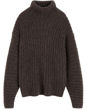 By Malene Birger Ribbed Turtleneck Jumper - Grey