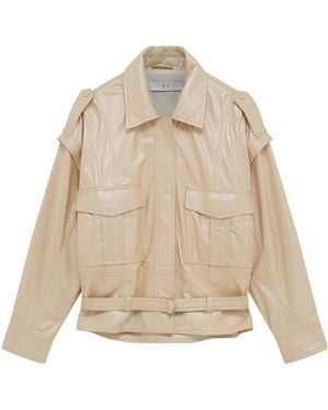 IRO Oversized Leather Jacket - Natural