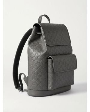 Gucci Gg Emblem Medium Backpack - Gray