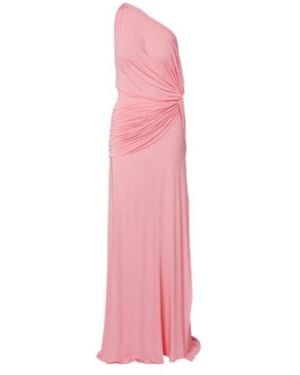 Alex Perry Gathered One-Shoulder Jersey Gown - Pink