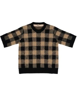 N°21 Short-Sleeved Knit Top - Black
