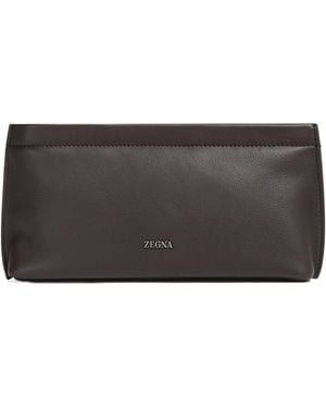 ZEGNA Secondskin Clutch Bag - Black