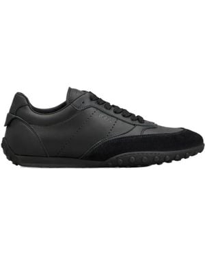 Tod's Perforated Detail Lace-Up Trainers - Black