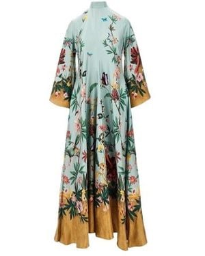 la doublej san carlo maxi dress San Carlo belted printed silk maxi dress - multi