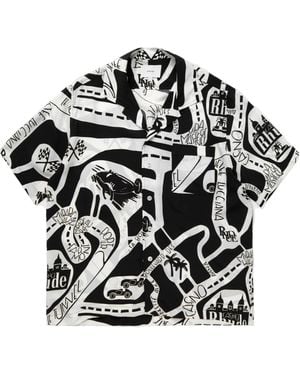 Rhude Strada Silk Shirt - Black