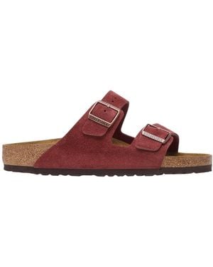 Birkenstock Dual-Band Slide Sandals - Brown