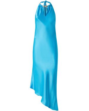 Pinko Halter-Neck Asymmetrical Dress - Blue