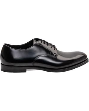 Doucal's Polished Derby Shoes - Black