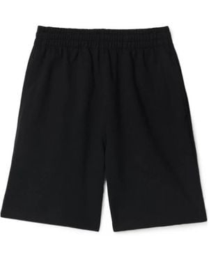Burberry Ekd Straight-Leg Cotton Shorts - Black