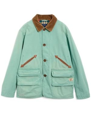 Polo Ralph Lauren Corduroy-Collar Military Jacket - Green