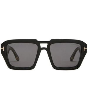 Tom Ford Rectangular Double-Frame Sunglasses - Grey