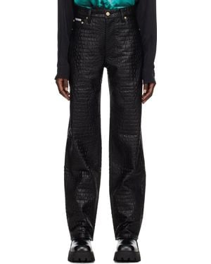 Eytys Embossed Straight Leg Trousers - Black
