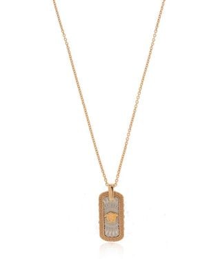 Versace Medusa-Head Pendant Necklace - Metallic