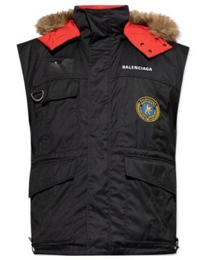Balenciaga Reversible Puffer Vest - Black