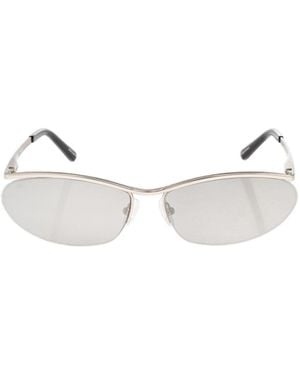 The Attico Letter Detail Sunglasses - White