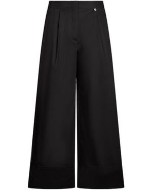 Liu Jo Flared Pleated Trousers - Black