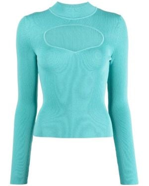 STAUD Cara Cut-Out Detail Top - Blue