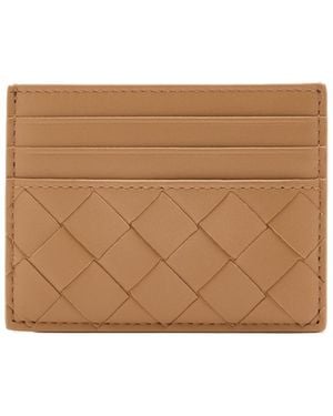 Bottega Veneta Intrecciato Credit Card Case - Natural