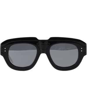 Thom Browne Eyewear Rectangular Frame Sunglasses - Black