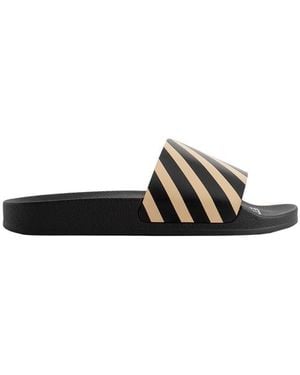 Off-White c/o Virgil Abloh Diag-Stripe Print Slides - Multicolour