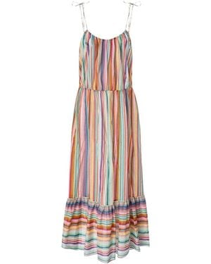 Missoni Striped Strappy Dress - White