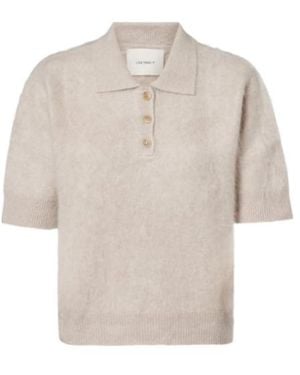 Lisa Yang Carolyn Cashmere Polo Sweater - White