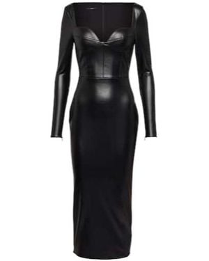 Alex Perry Blade Sweetheart Midi Dress - Black