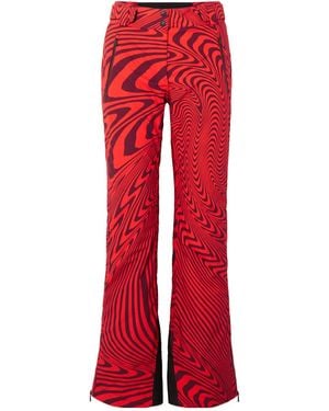 Aztech Mountain Printed Padded Stretch Ski Trousers - Red