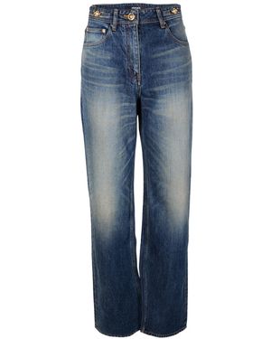 Versace Wide Fit Denim Jeans - Blue