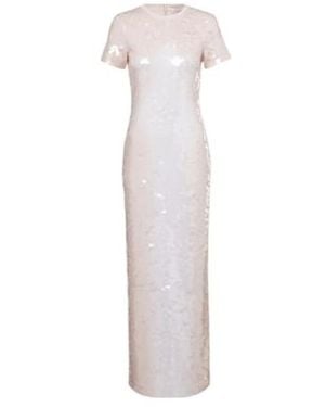 Sportmax Sequined Jersey Maxi Dress - White