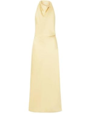 Jonathan Simkhai Reannon Draped Maxi Gown - Metallic