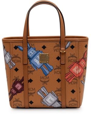 MCM Toni Vi Mini Shopper Tote Bag - Brown