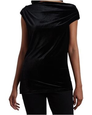 Ralph Lauren Kinthea Velvet Top - Black