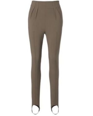 Mugler Wool-Blend Stirrup Leggings - Gray