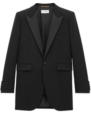 Saint Laurent Tuxedo Single-Breasted Jacket - Black