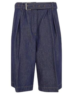 Dries Van Noten Denim Shorts With Belt Loops - Blue