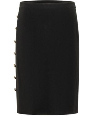 Versace Button-Detailed Midi Skirt - Black