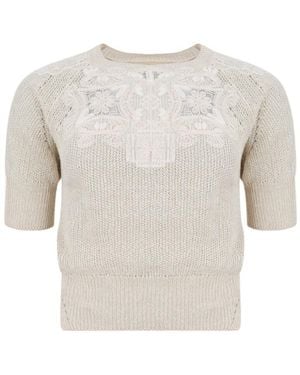 Ermanno Scervino Short-Sleeved Knitwear - White